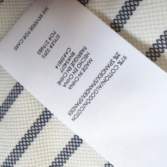 CAbi Women's White Navy Striped Bell Sleeve Blazer Jacket Size 2 Classy Elegant - Picture 7 of 14